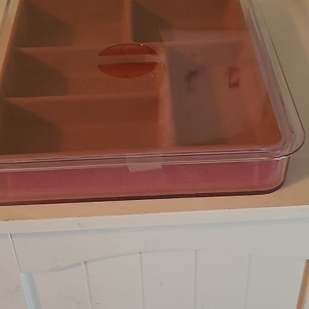 Clear and Pink Divided Storage Box - Picture 5 of 6